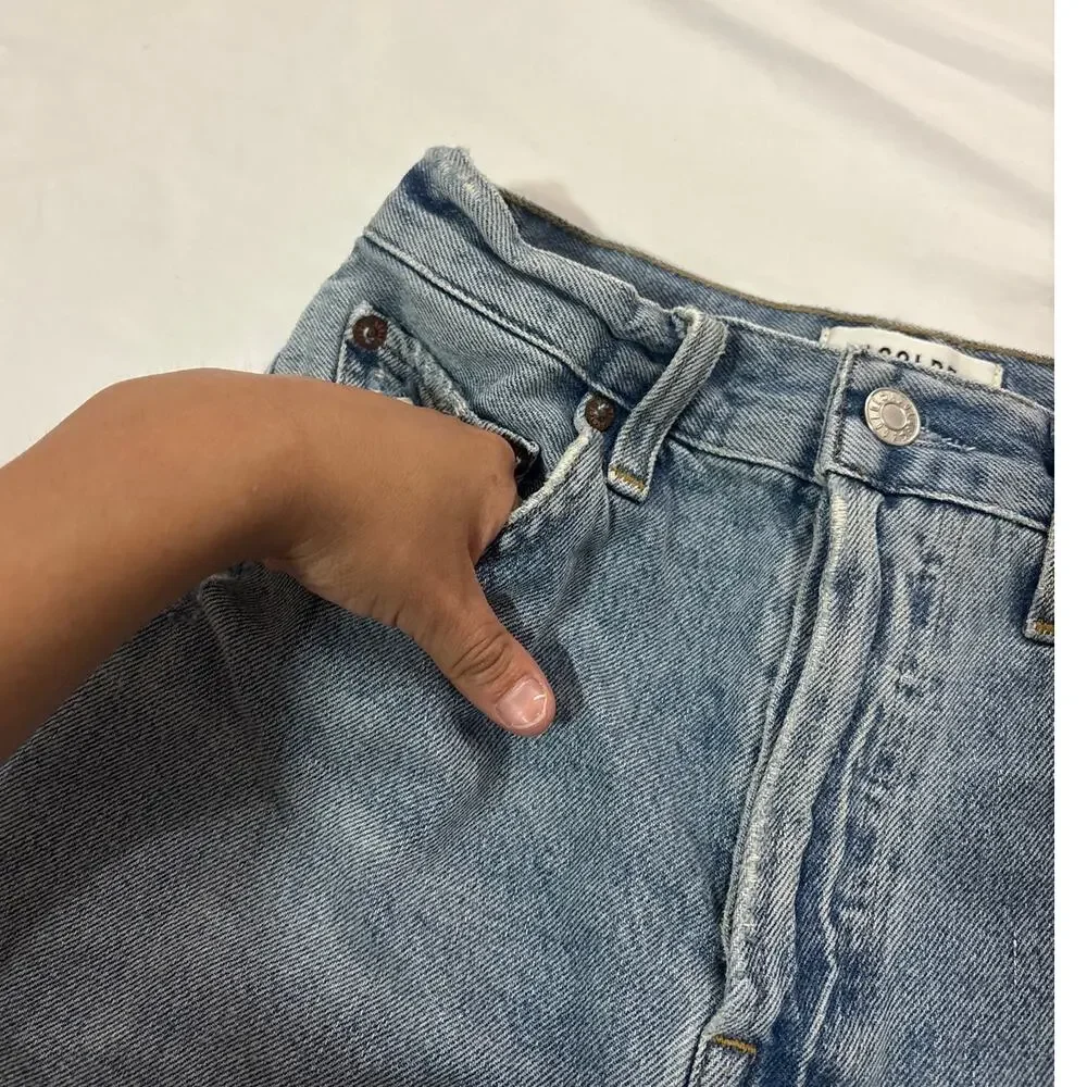 AGOLDE Womens 24 Denim 90s Jean Shorts Jorts Bermuda High Waist Streetwear